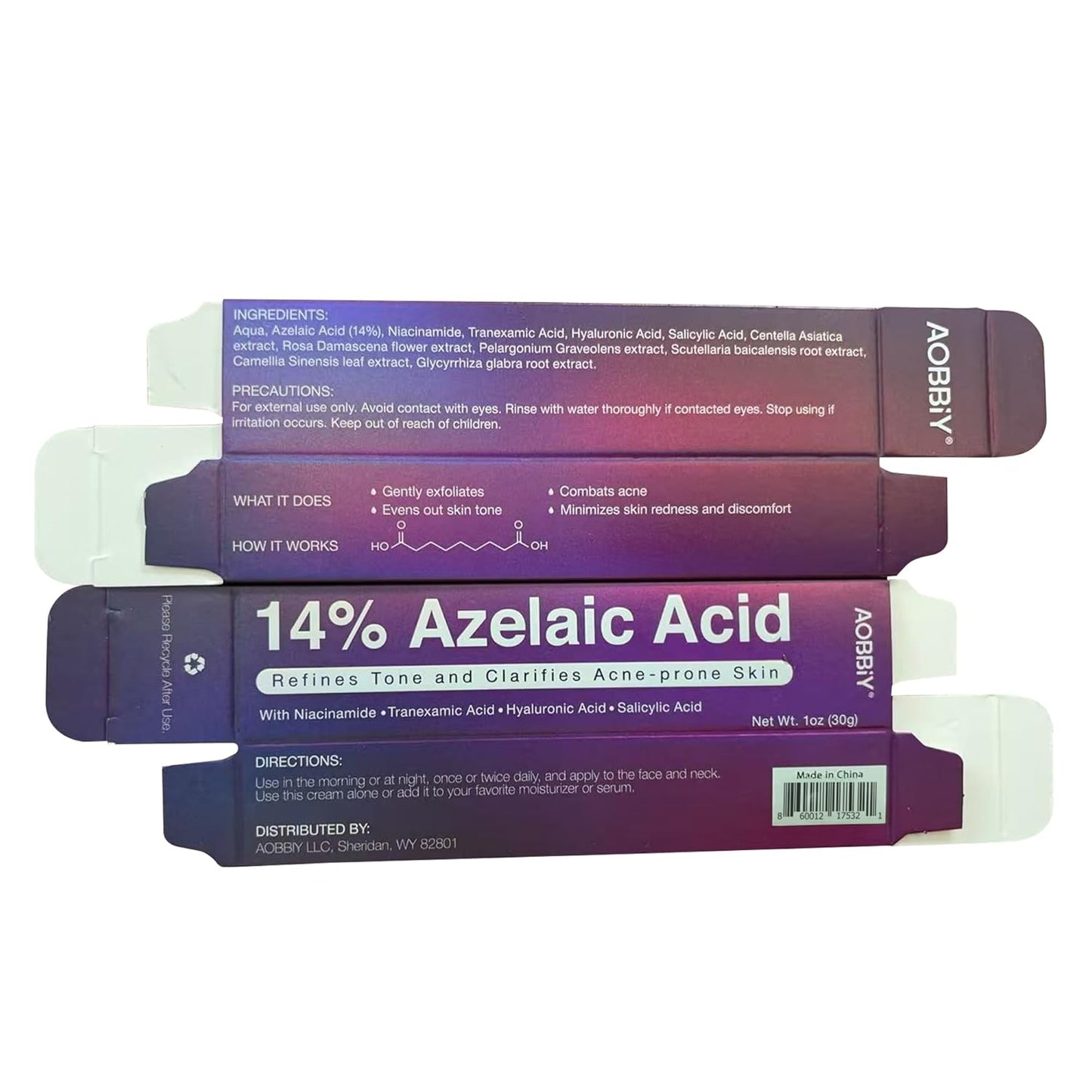 Azelaic Acid Acne Cream: Azelaic Acid for Face - Premium Azelaic Acid Cream - Face Skin and Beauty Care - Azelaic Acid Facial Cream, 1 Oz