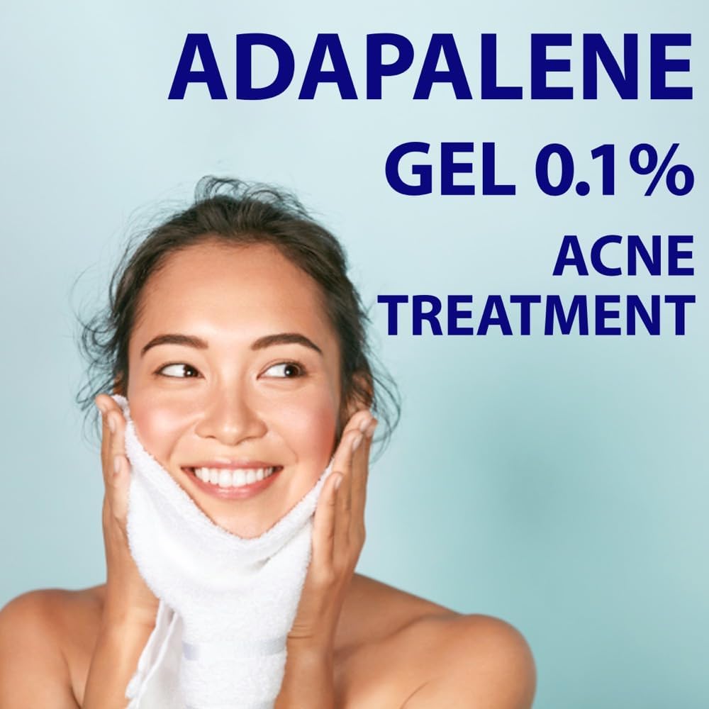 Adapalene 0.1% USP Gel, Paraben Free, Retinoid Acne-Prone Facial Treatment for Sensitive Skin, Prescription Strenght (1.6)