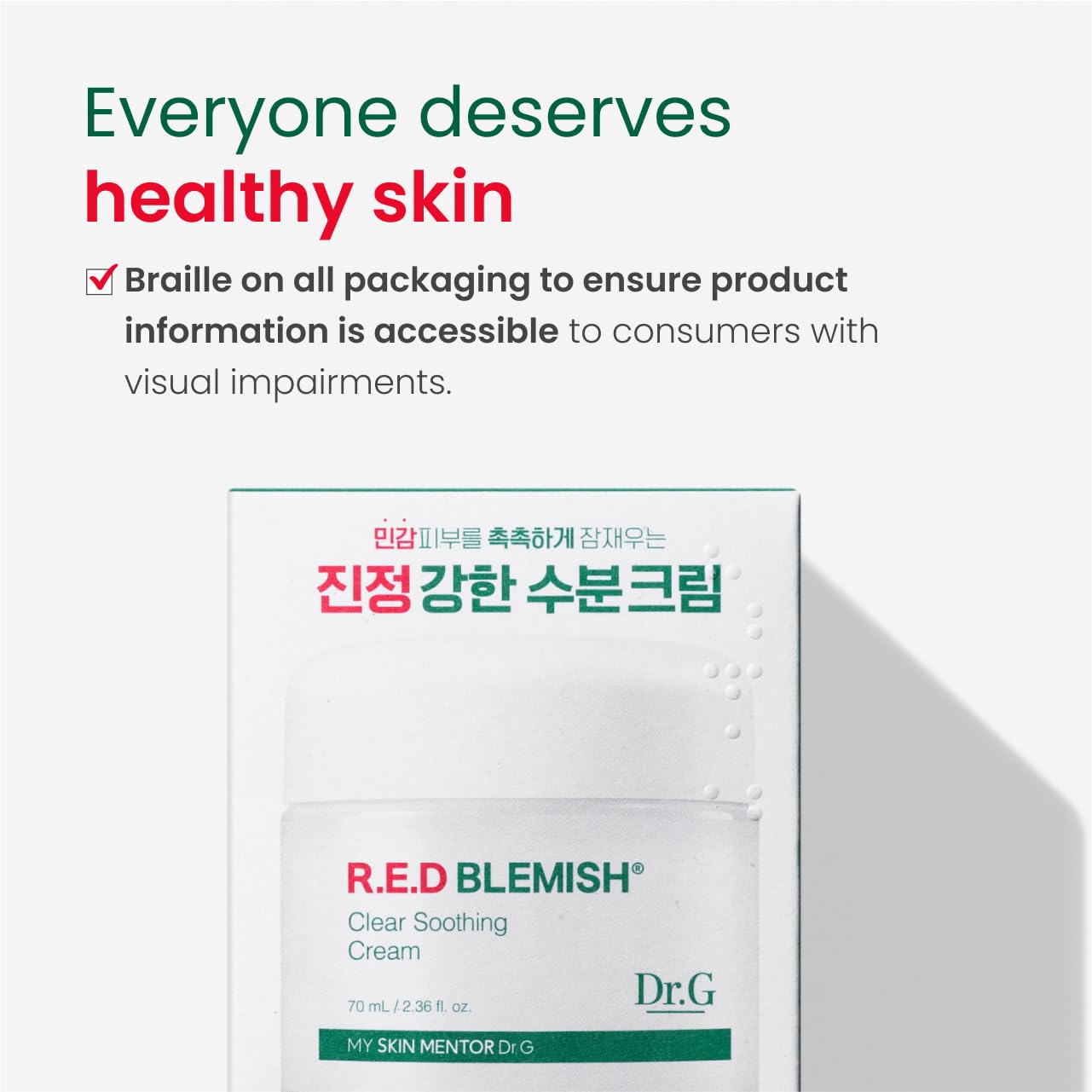 Red Blemish Clear Soothing Korean Moisturizer Face Cream, 70Ml - Cica Cream, Korean Skin Care Moisturizer, Korean Face Moisturizer, Facial Moisturizer, Korean Skincare, K Beauty Skincare Coreano