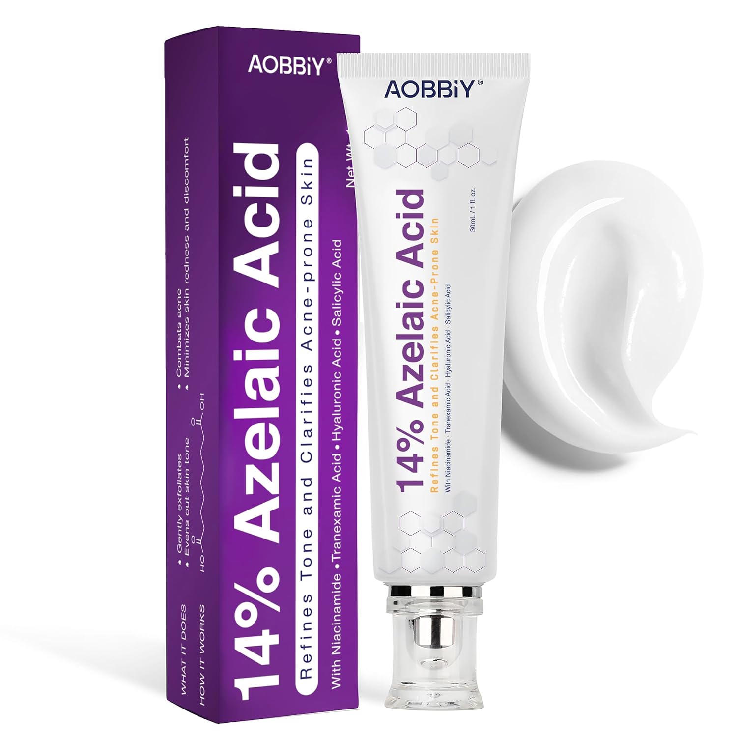 Azelaic Acid Acne Cream: Azelaic Acid for Face - Premium Azelaic Acid Cream - Face Skin and Beauty Care - Azelaic Acid Facial Cream, 1 Oz