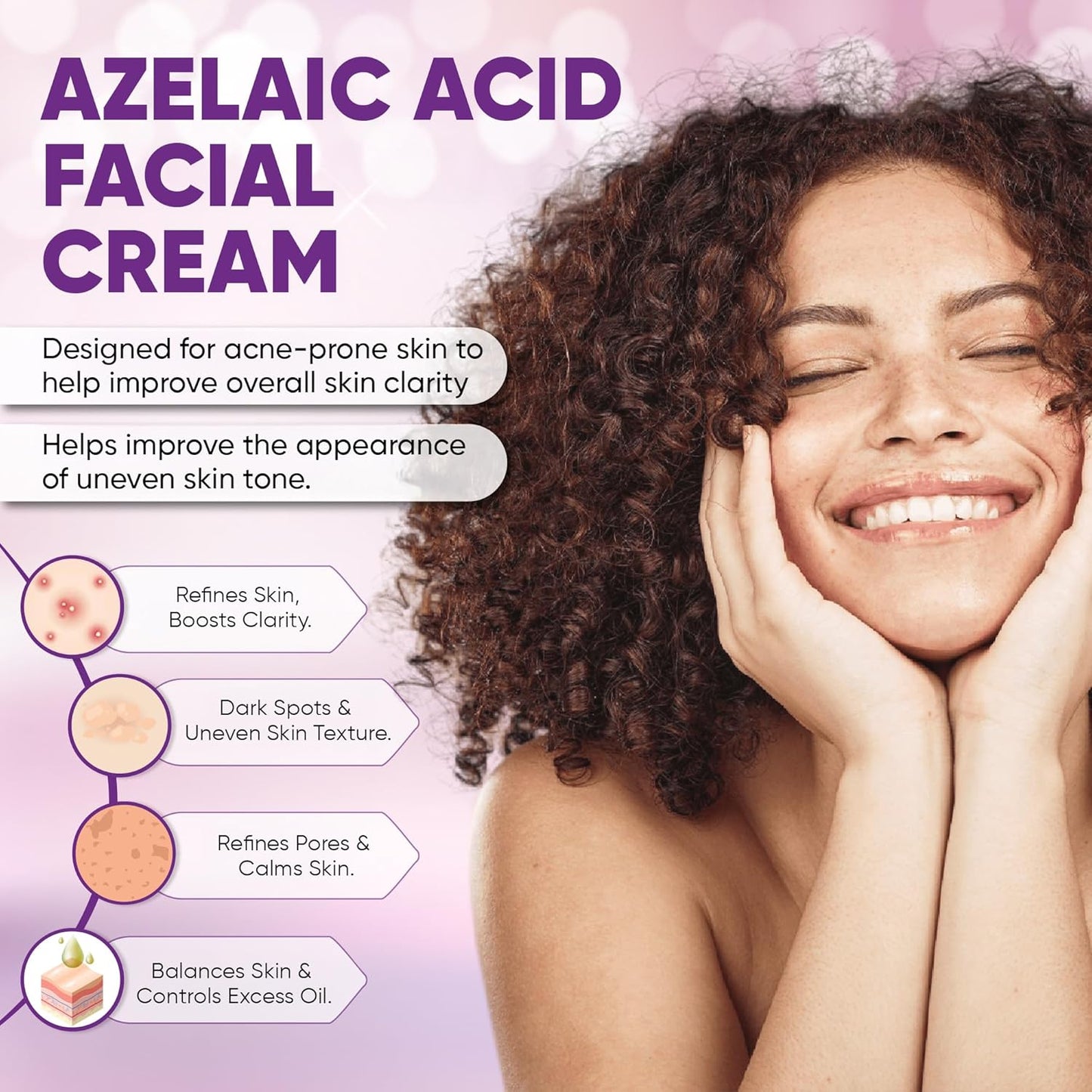 Azelaic Acid Acne Cream: Azelaic Acid for Face - Premium Azelaic Acid Cream - Face Skin and Beauty Care - Azelaic Acid Facial Cream, 1 Oz